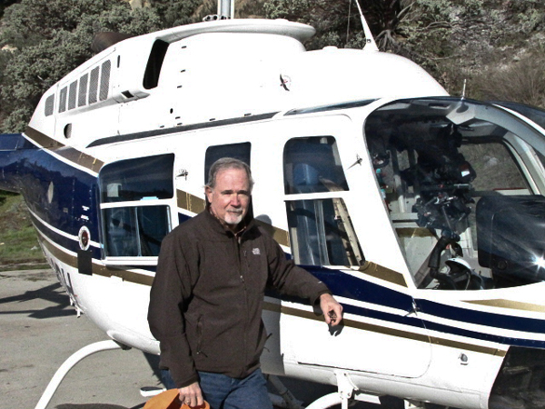 Bill flies helicopters in the pursuit of answers to investigation.